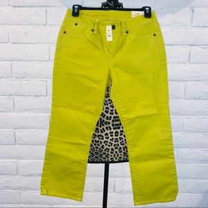 NWT Talbots Signature Crop Pants Green 4p
